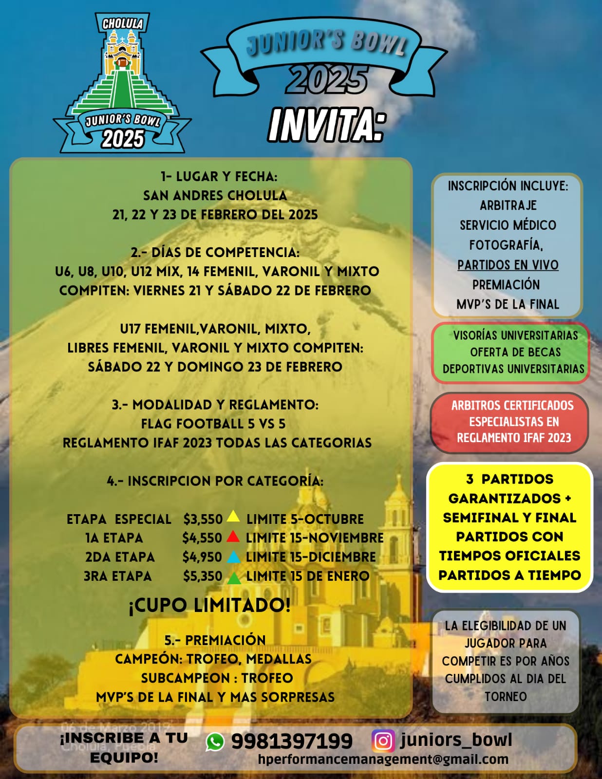 Programa Infantil de Flag Football – ¡Forma parte de los equipos representativos 2025!